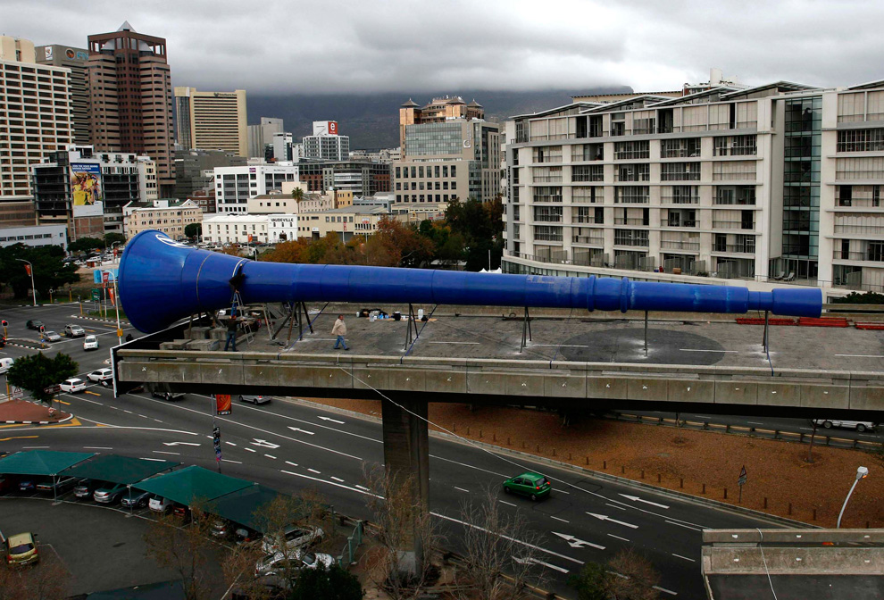 giant vuvuzela in Cape Town