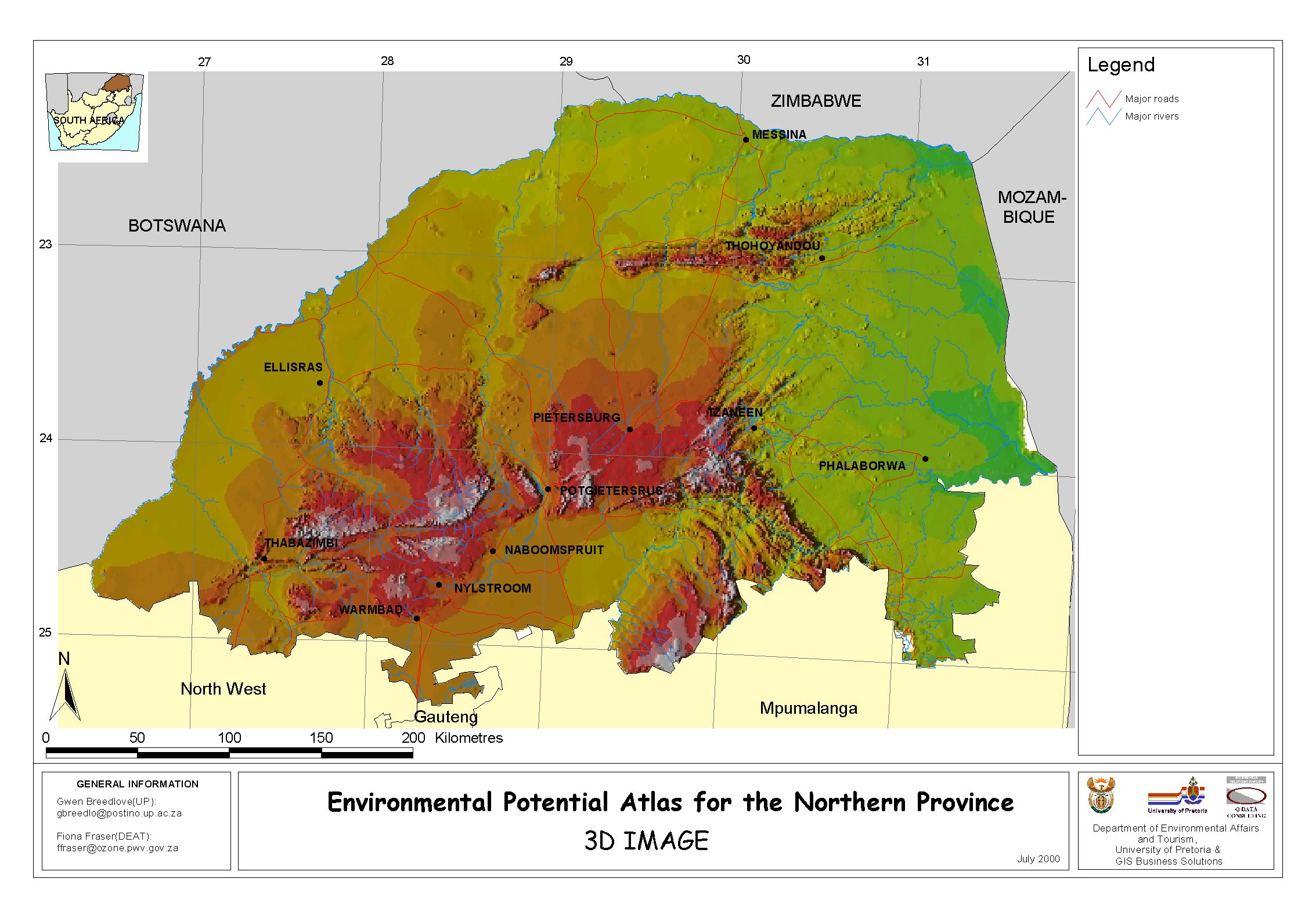 map of Limpopo