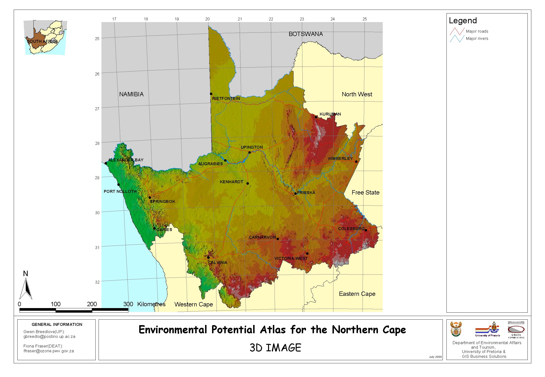 map of the Northern Cape