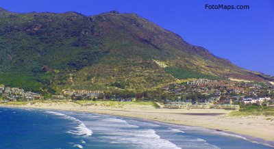 Hout Bay's beach from Chapman's Peak Drive