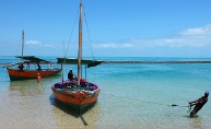 boat on Magaruque Island, Mozambique