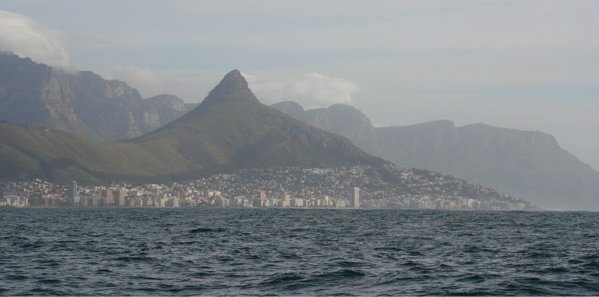 Cape Town's Lions Head from the sea