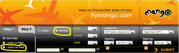 1 month low rates on Mango