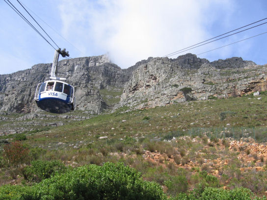 cablecar ride up Table Mountain, Cape Town
