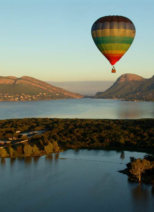 hot air balloon flight over the Hartbeespoort, near Johannesburg
