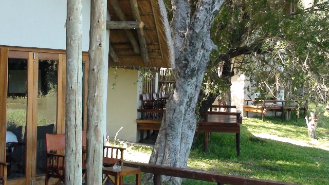 front of chalet at Simbavati River Lodge