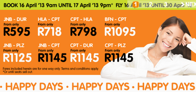 Mango Airlines Happy Day Sale