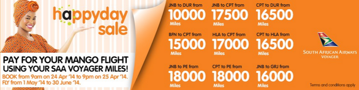 Mango Airlines Happy Day Sale