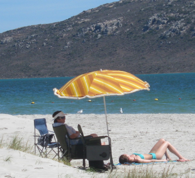 chilling on the beach in Langebaan