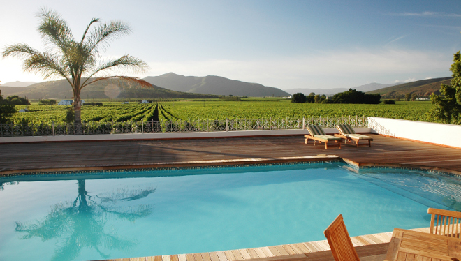 view from the pool at Excelsior Guest house in Robertson