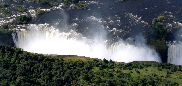 Livingstone Island in Victoria Falls, Zimbabwe