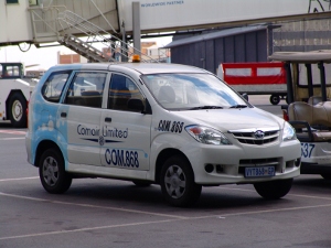 Comair vehicle parked at Johannesburg O.R.Tambo International Airport