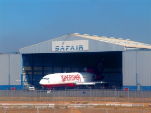 Kingfisher Airlines plane at Cape Town International Airport