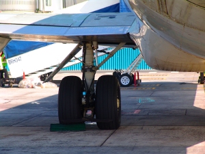tyre of a 1time MD80 aircraft