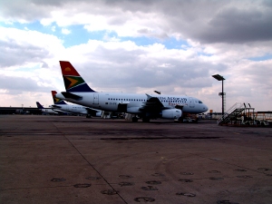 SAA South African Airways at Johannesburg Airport