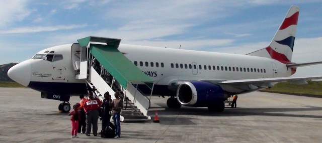BA plane parked in Nelspruit