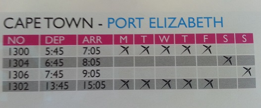 flysafair cape town to port elizabeth