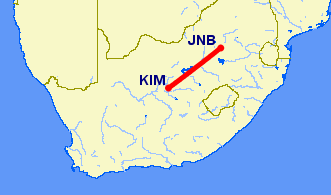 Kimberley to Johannesburg