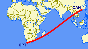 Cape Town to Guangzhou