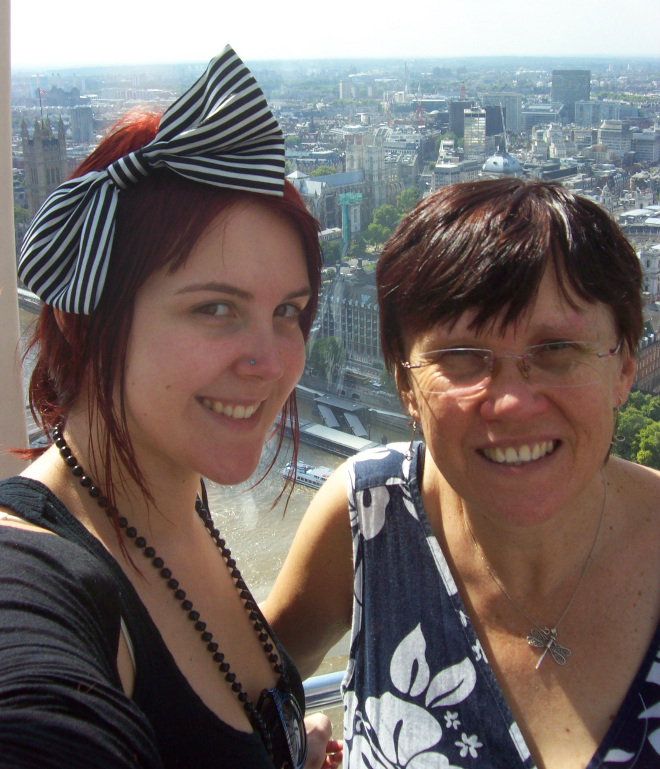 self shot on the London Eye