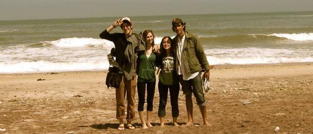 Sebastian at the ocean in Namibia