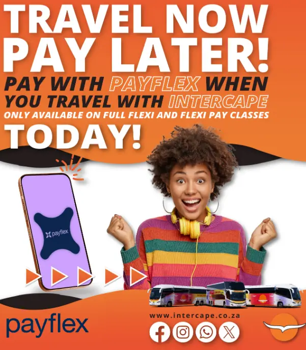 Pay with PAYFLEX when you travel with Intercape