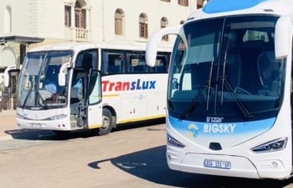 Translux bus and Big Sky Intercity bus in Pretoria