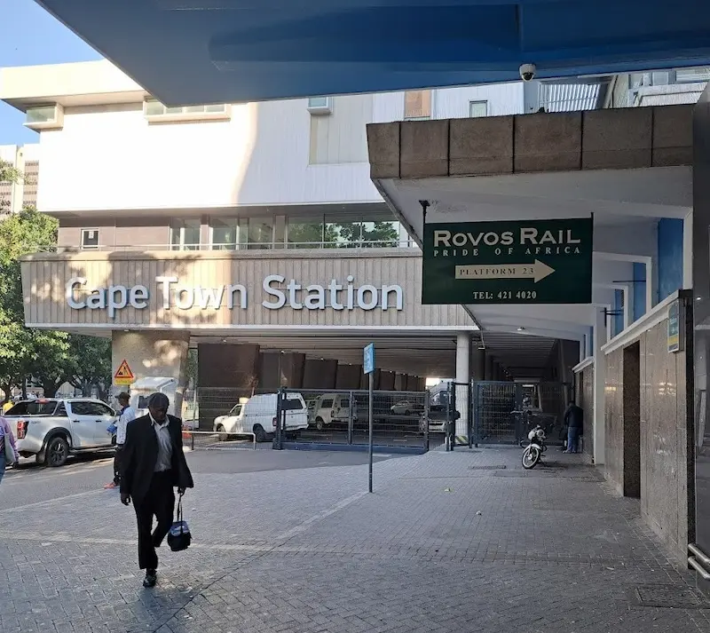 Rovos Rail sign at Cape Town Station