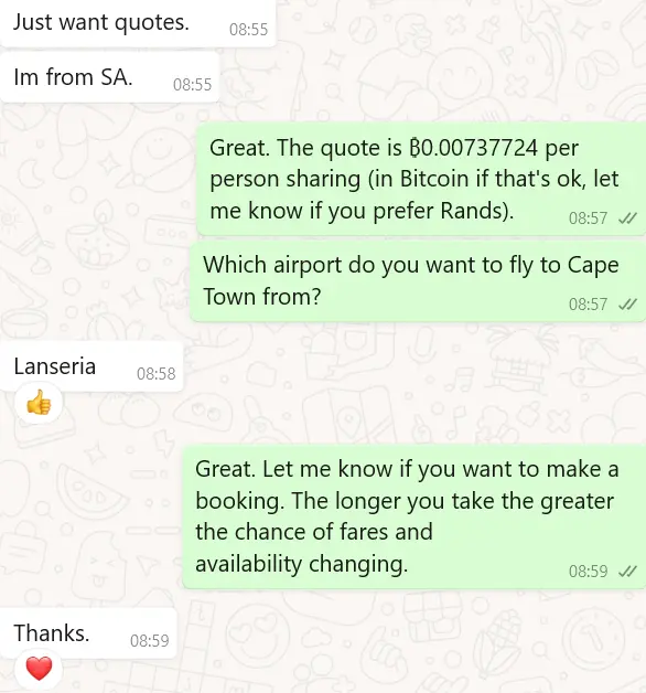 The world's first luxury train Bitcoin quote