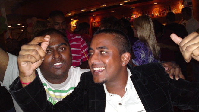 at the disco on the MSC Opera