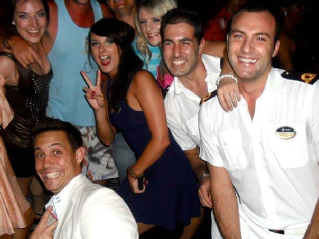 the crew having some off time