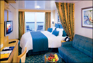 stateroom with a balcony