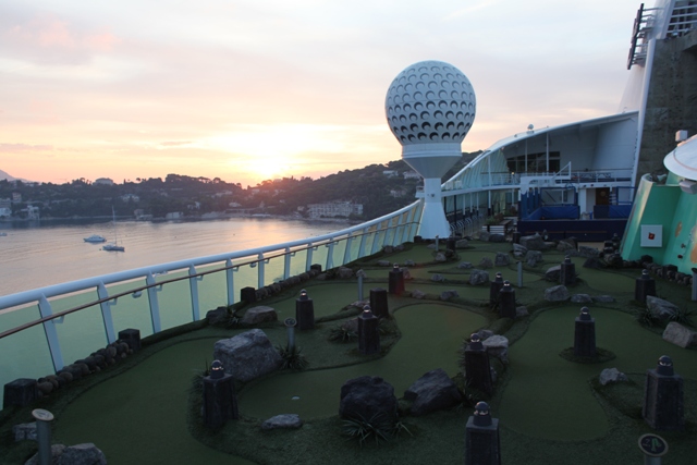 miniature golf course on the Liberty of the Seas