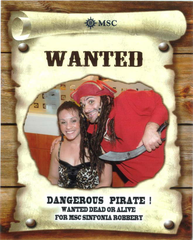 pirate photo on the MSC Sinfonia