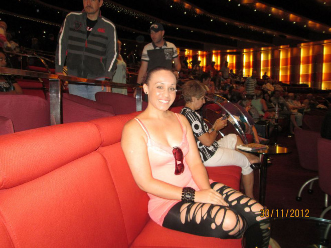 in the theatre on the MSC Sinfonia cruise ship