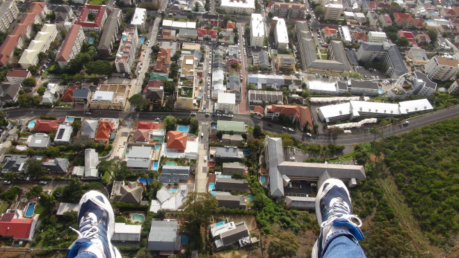 paragliding over Sea Point, Cape Town